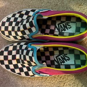 VANS unisex checkered slip ons women’s 5 men’s 3.5